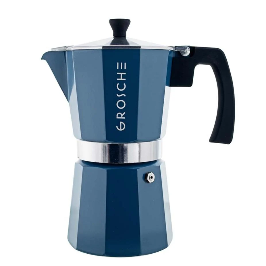 GROSCHE MILANO Stovetop Espresso Maker, Moka Pot - 9 Cup - Tuxedo / Yes